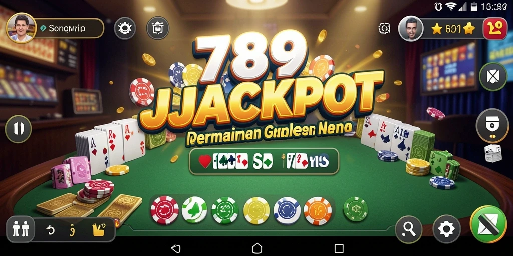 Tampilan gameplay seru dalam permainan Gaple 789JACKPOT.