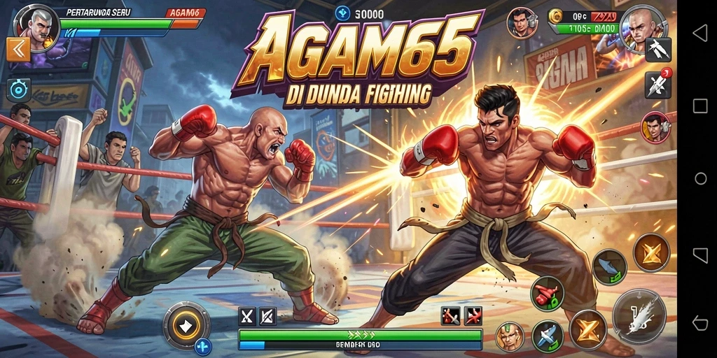 Tampilan gameplay seru di AGAM66 dalam pertarungan Fighting.