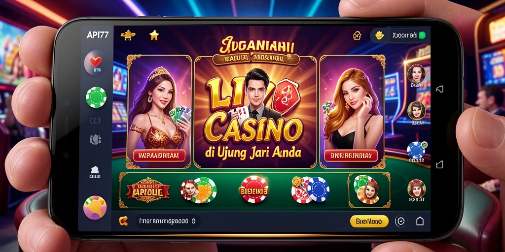 Tampilan seru gameplay Live Casino API77 dengan dealer langsung.