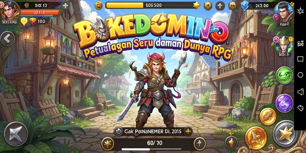 Screenshot BOKEDOMINO menampilkan gameplay RPG yang menarik.