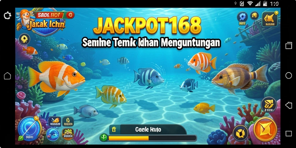 Tampilan gameplay menarik dalam JACKPOT168 yang penuh aksi Tembak Ikan.