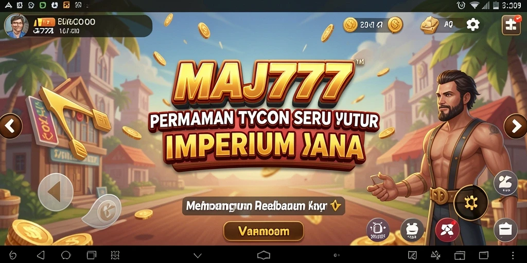 Tampilan gameplay <strong>MAJ777</strong> yang menonjolkan strategi Tycoon.
