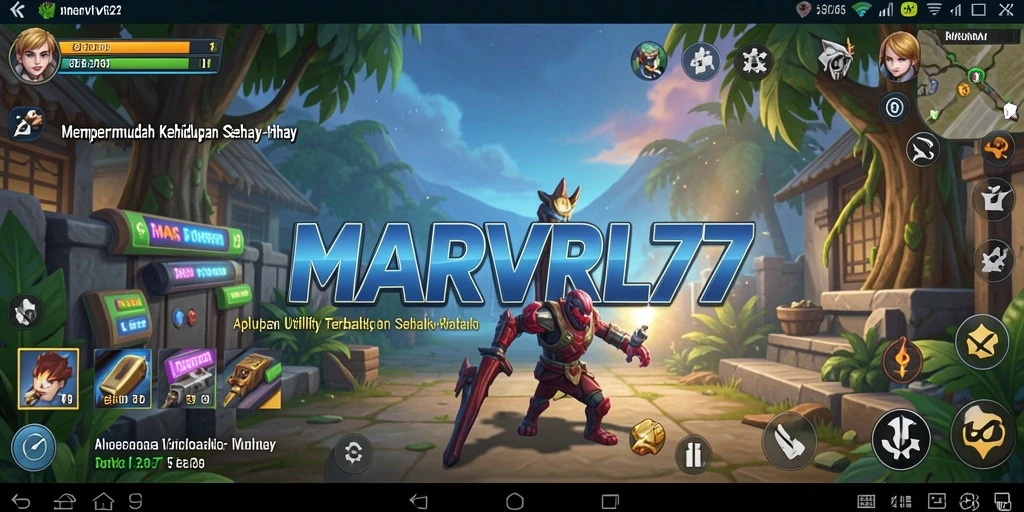 Tampilan antarmuka aplikasi <strong>MARVRL77</strong> yang bersih dan fungsional.
