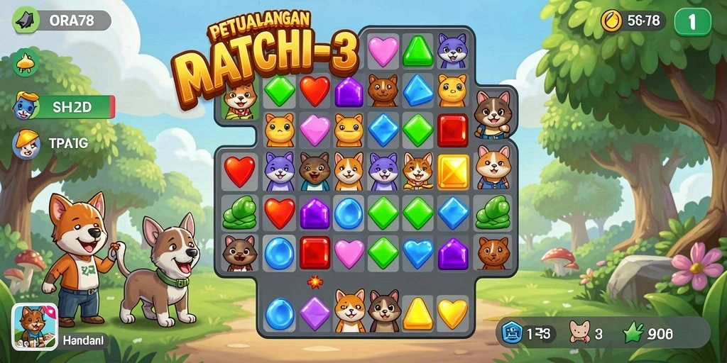 Tampilan gameplay seru dan penuh warna di ORA78.