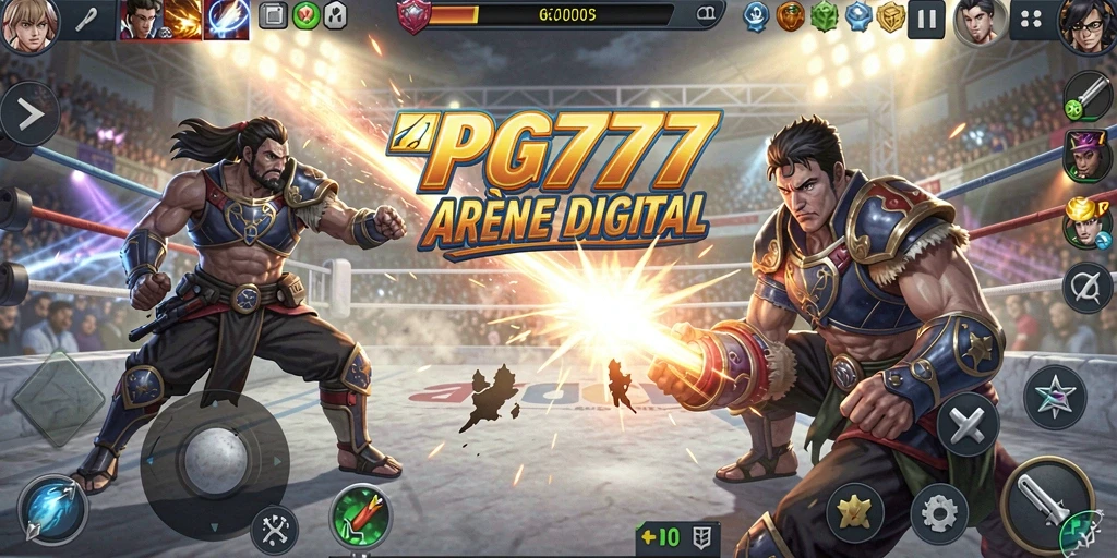 Tampilan gameplay PG777 yang dinamis dan menegangkan dalam pertarungan.