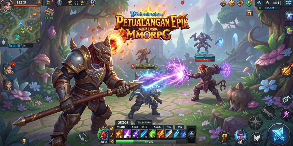 Tampilan dinamis dari gameplay SE328 dalam dunia MMORPG.