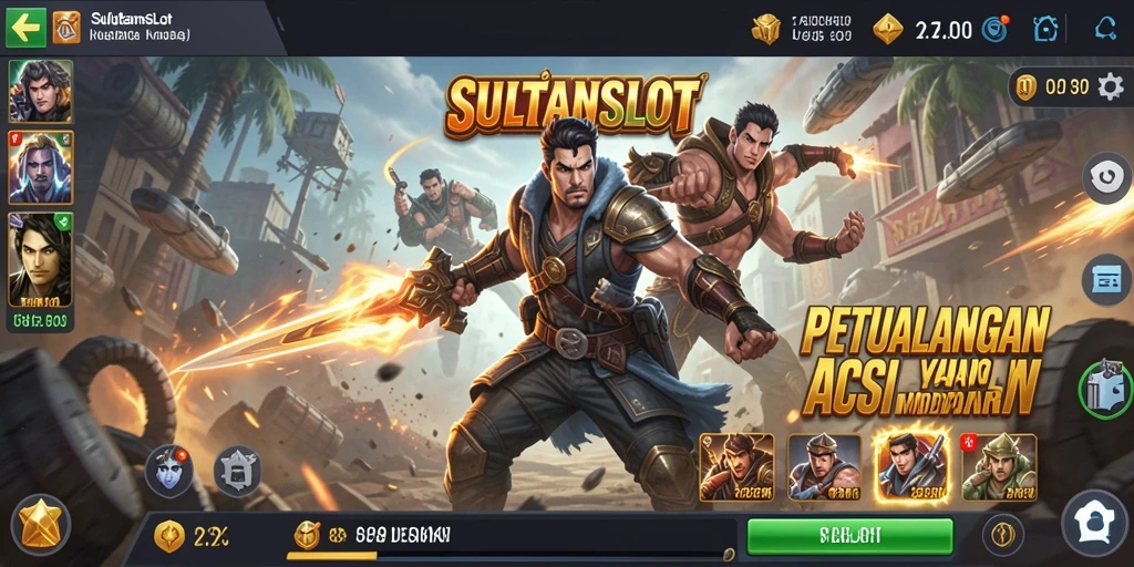 Tampilan gameplay aksi seru SULTANSLOT yang mendebarkan.